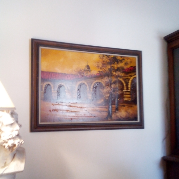 Charming spanish Style painting 40 by 28 oil painting. - Picture 4 of 4